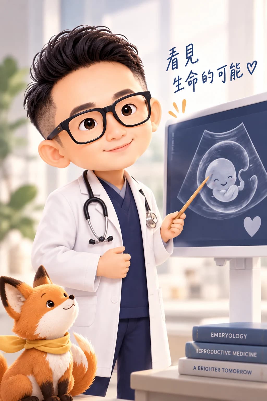 小王子醫師指著超音波螢幕:看見生命的可能